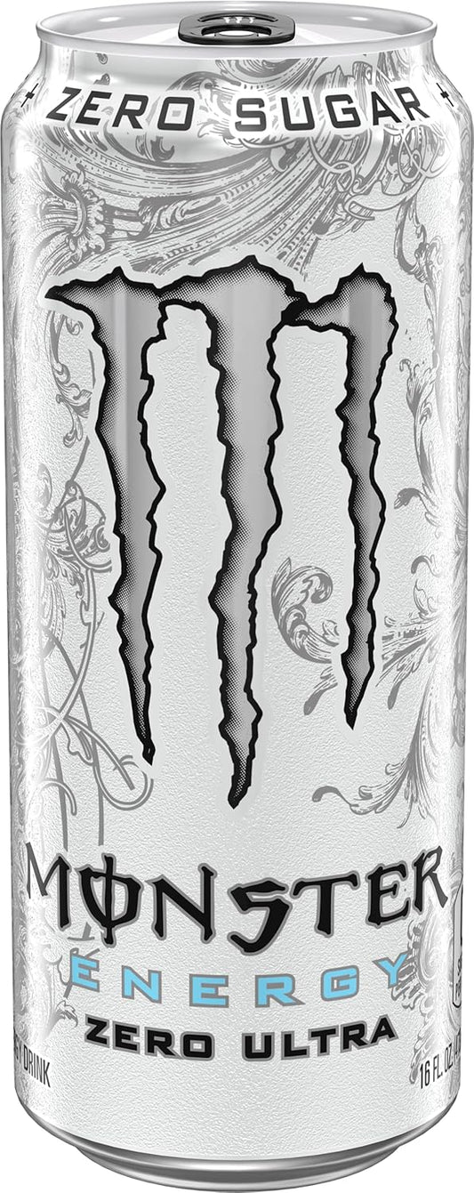 Monster Energy Zero Ultra, Sugar Free Energy Drink, 16 Ounce | Pack of 15