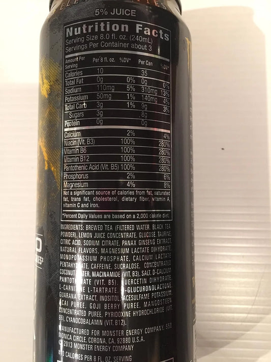 Monster Rehab Energy Drink, Tea Plus Lemonade, (Pack of 12)